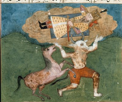 The White Demon Akvan Carries Rostam by Unbekannt Unbekannt